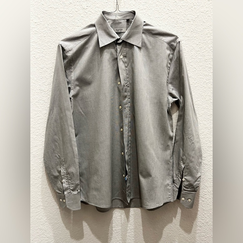 Valentino Hiver (Winter) 2008 Elegant Gray Button-Up Shirt